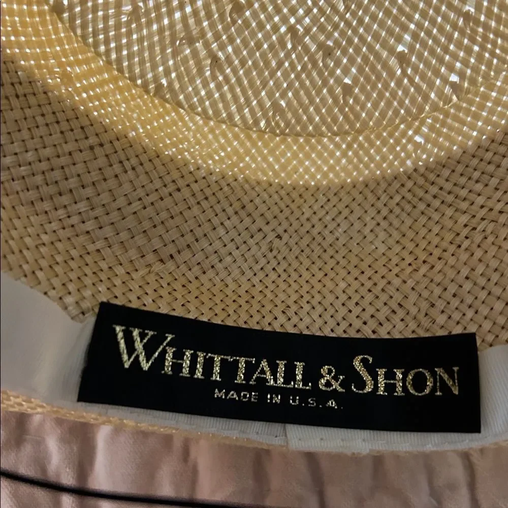 Whittall and shon Elegant straw and Cream Women's Hat